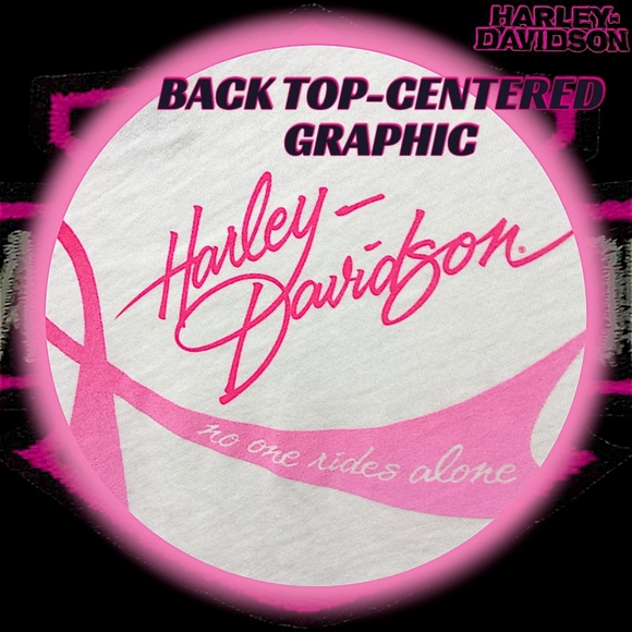 Harley-Davidson Women's L SS Tee | Breast Cancer Awareness "No One Rides Alone" - Picture 12 of 15